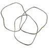 Twisted Linking 3 Ring Gag set with additional 3 Ring Set w/bayonet key - Drehfal Estate
