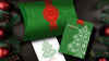 Paisley, Metallic Green with Christmas Gift Box Playing Cards by Dutch Card House Company