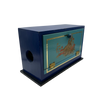 Milson-Worth Silk Cabby - Blue and green wooden box with a decorative design 
