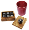 Problema - Teak Wood Box and Leather Dice Cup